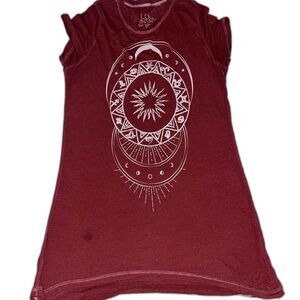XS - LOL Vintage Shirt Top Red Moon Sun Celestial (stain)